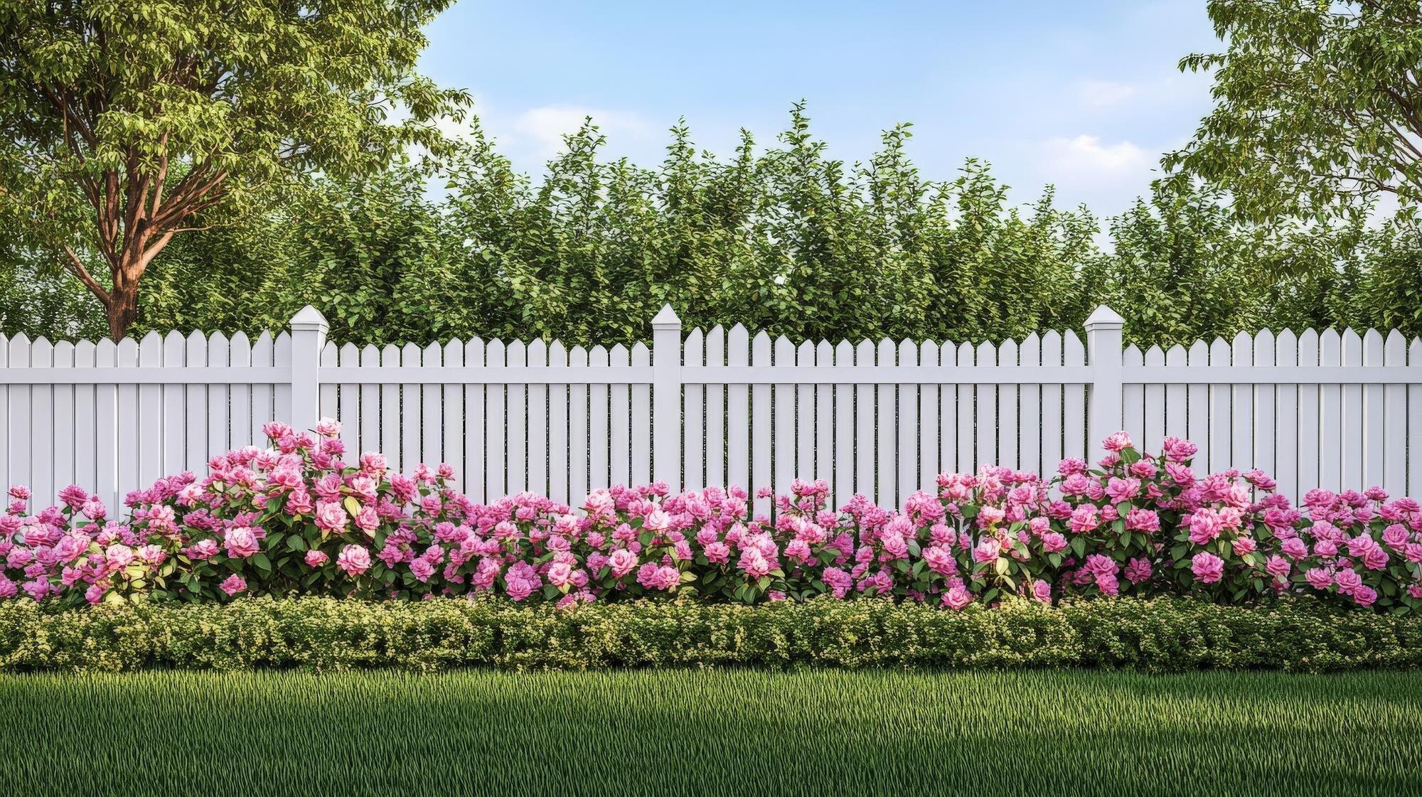 A Beautiful White Garden Fence