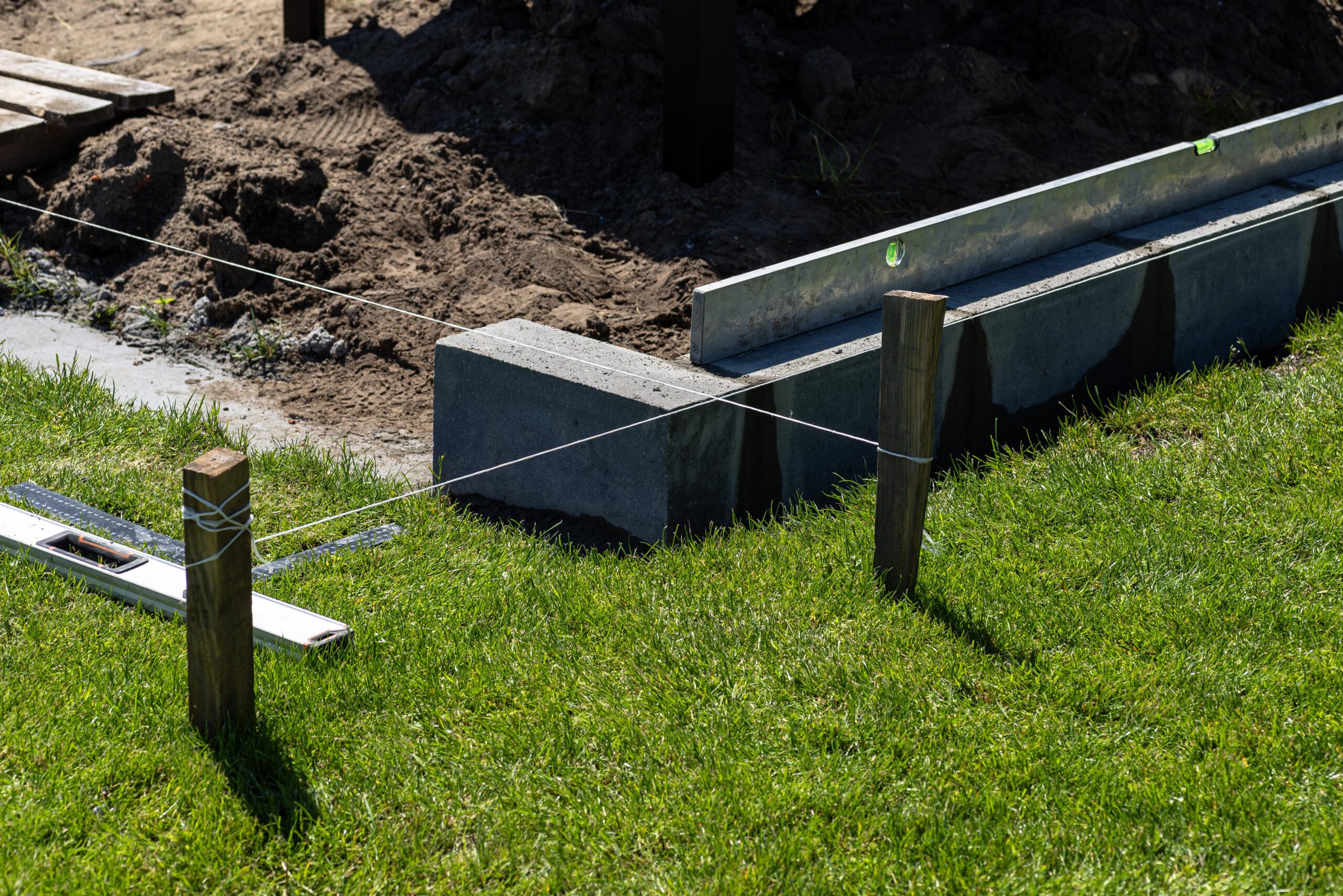 Marking Out Concrete Block Foundations For The Ter