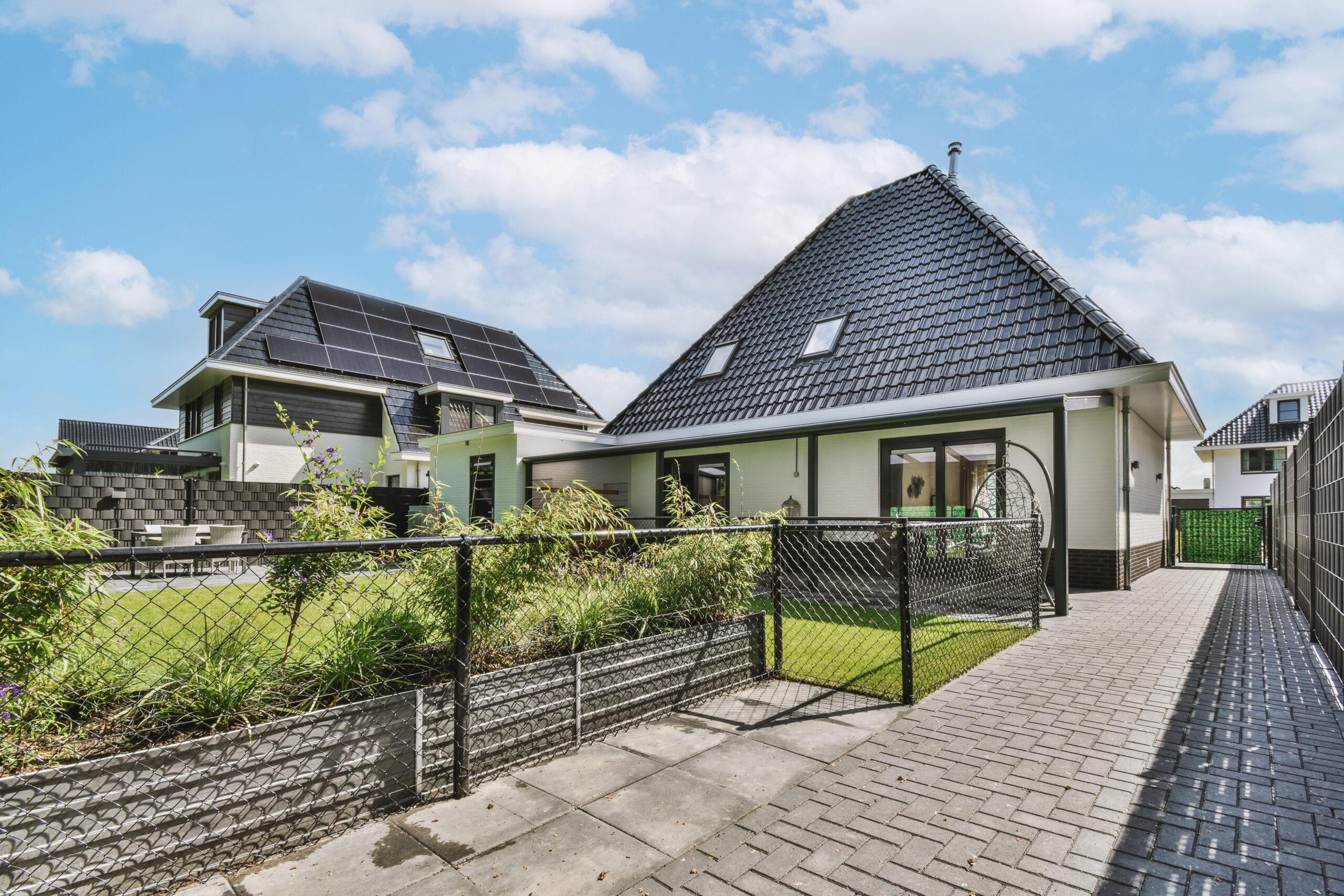 The Backyard Of A Small Private House With A Place